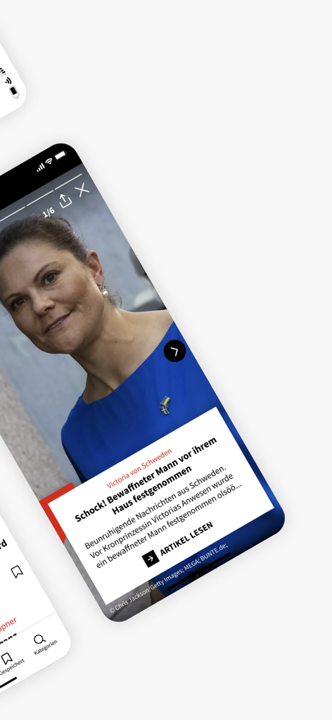 BUNTE.de – Stars & Royals News - Articolo di notizie su Victoria di Svezia nell'app BUNTE