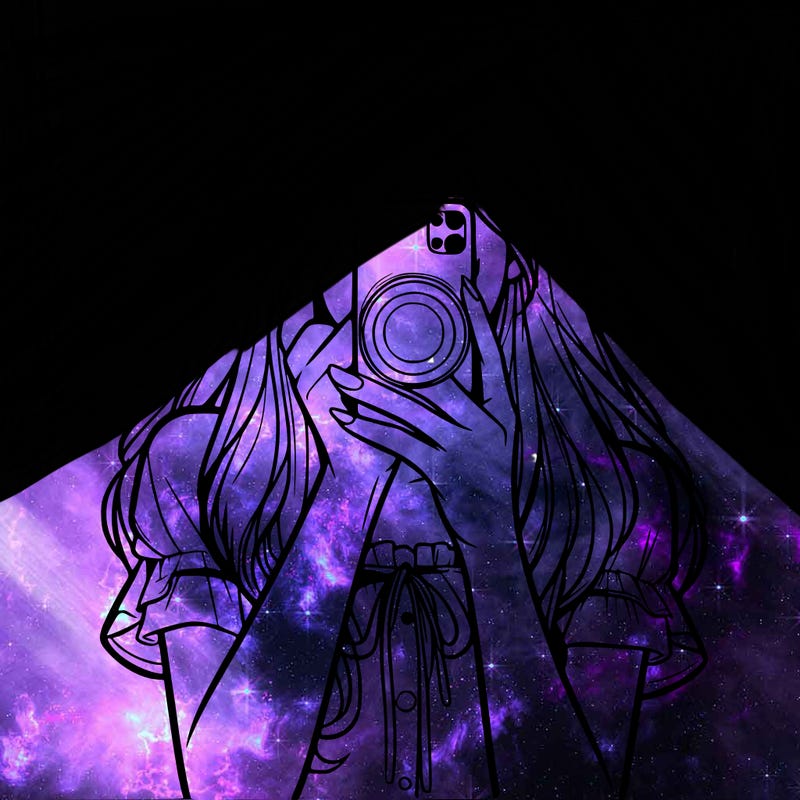 a realistic girl holding her phone taking pictures