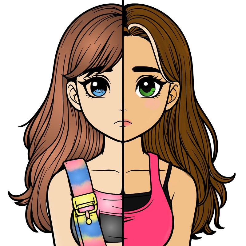 realistic girl split