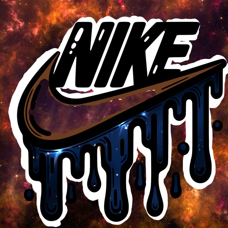 dripping nike logo