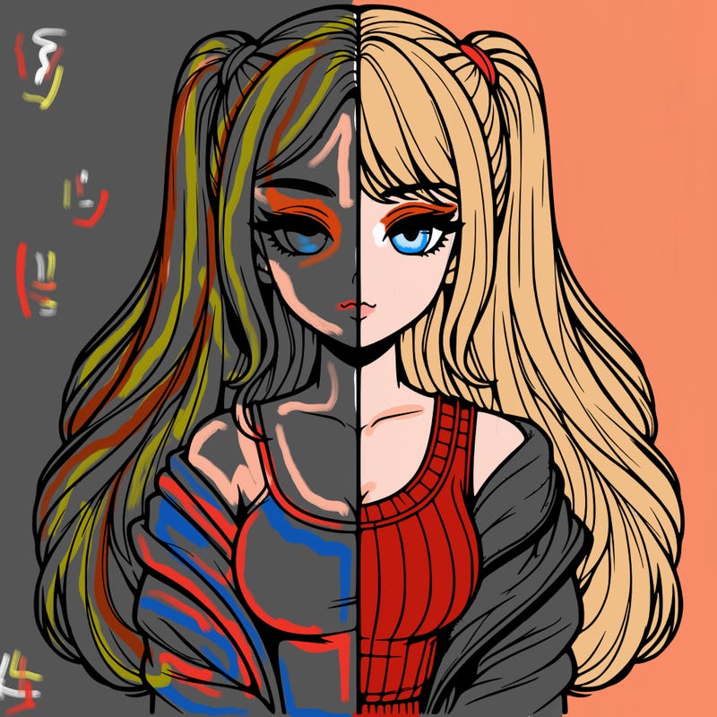 realistic girl split