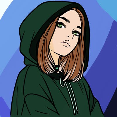 a realistic girl in a hoodie