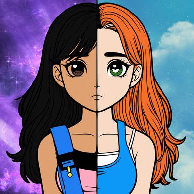 realistic girl split