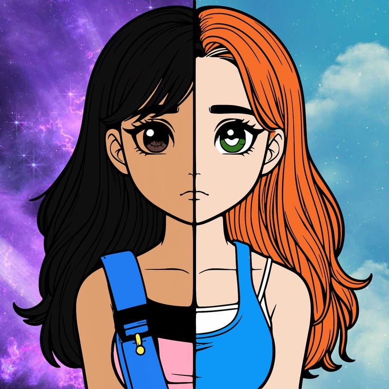 realistic girl split