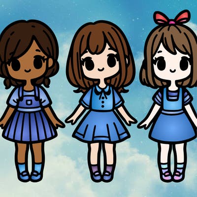 three girls