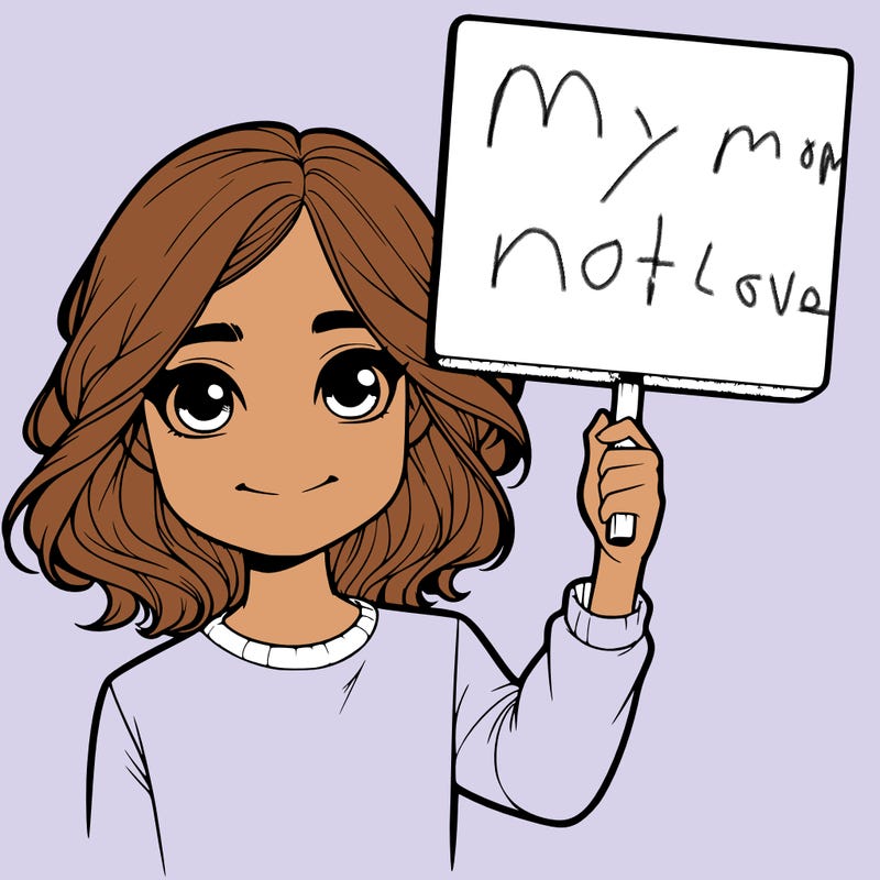 realistic girl holding up a sign