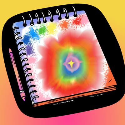 a blank sketch pad
