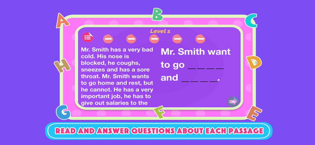 English Comprehension For Kids - English reading comprehension passage and interactive question for kids