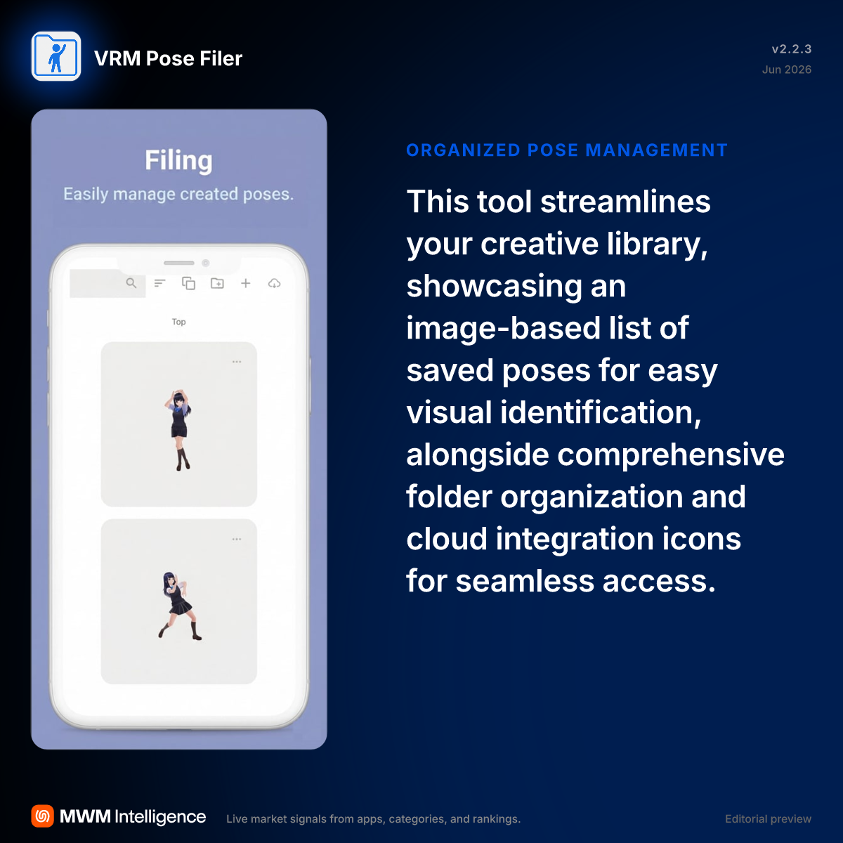 VRM Pose Filer - Graphics & Design App | MWM
