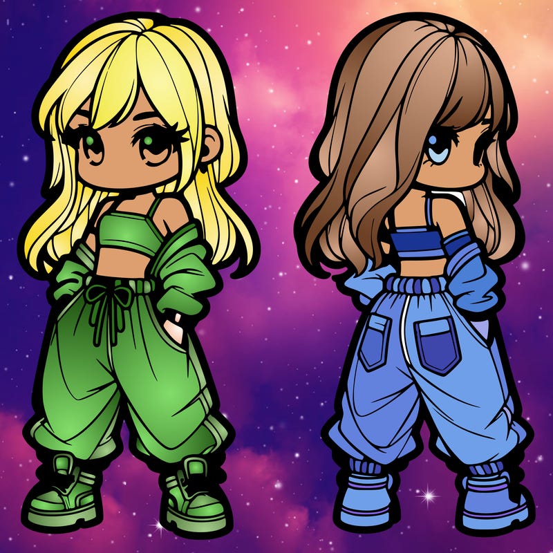 girl in crop top and baggy pants