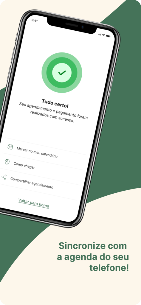Barbearia Retrô. - Barbearia Retro app screen showing a successful booking confirmation and calendar sync options