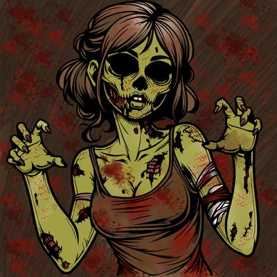 realistic zombie girl