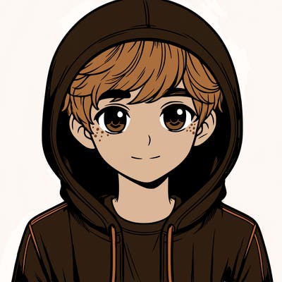 realistic boy with hoodie