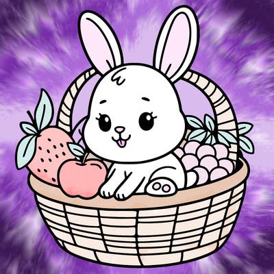 bunny in a fruit basket