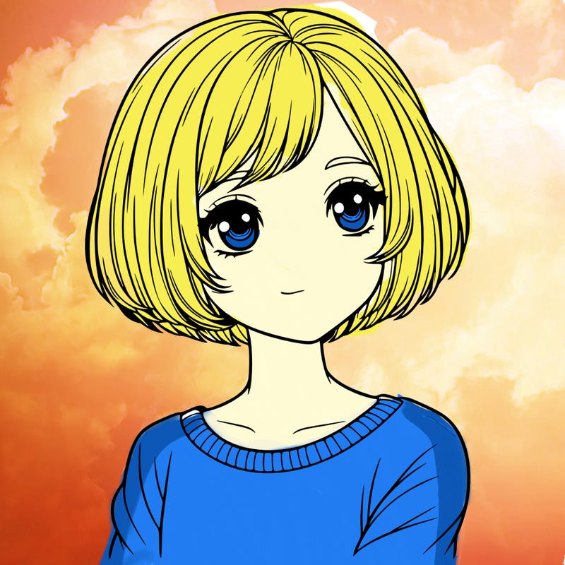 realistic girl with short hair