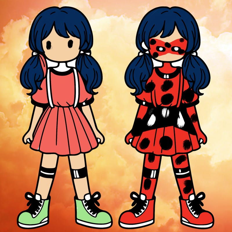 two girls with matching clothes