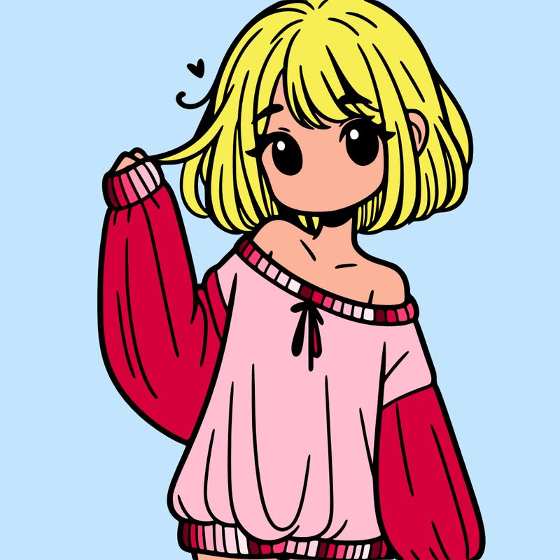 girl in baggy sweater hanging off her shoulder