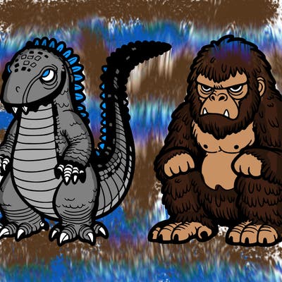 godzilla and kong