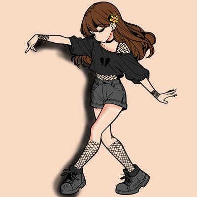 realistic girl danceing