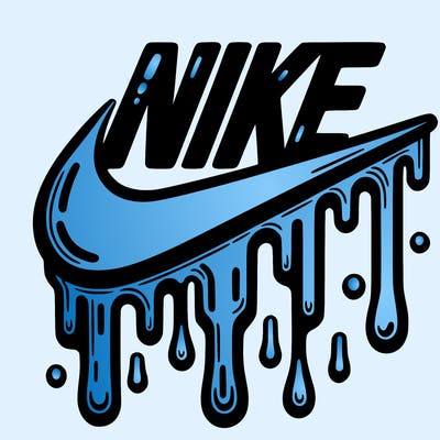 dripping nike logo