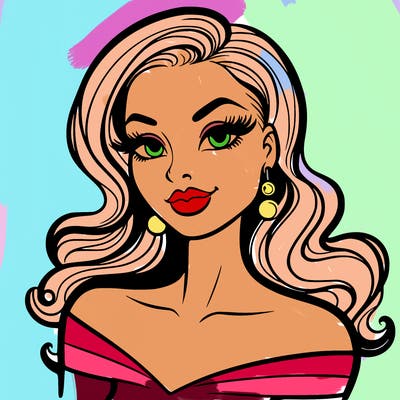 bold and clean: beautiful coquette woman