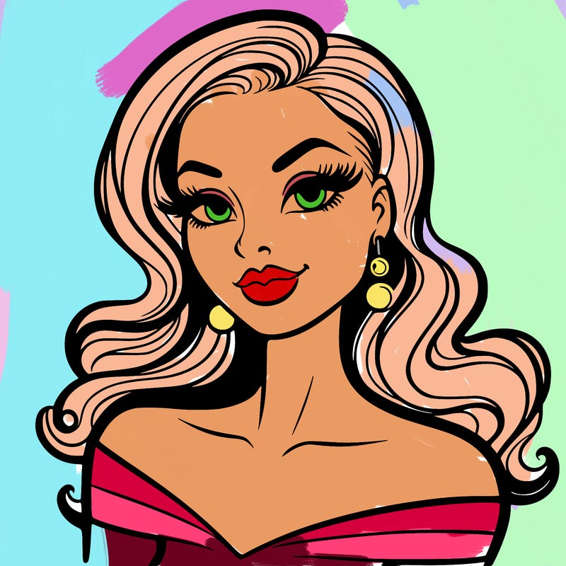 bold and clean: beautiful coquette woman