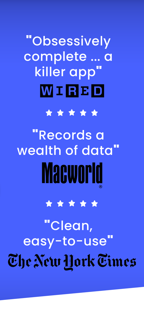 5K Runmeter Run Walk Training - Press reviews and ratings for 5K Runmeter from Wired, Macworld, and The New York Times.