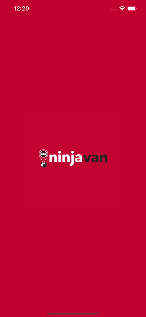 Ninja Van Myanmar - Logo dell'app Ninja Van Myanmar su uno sfondo rosso uniforme