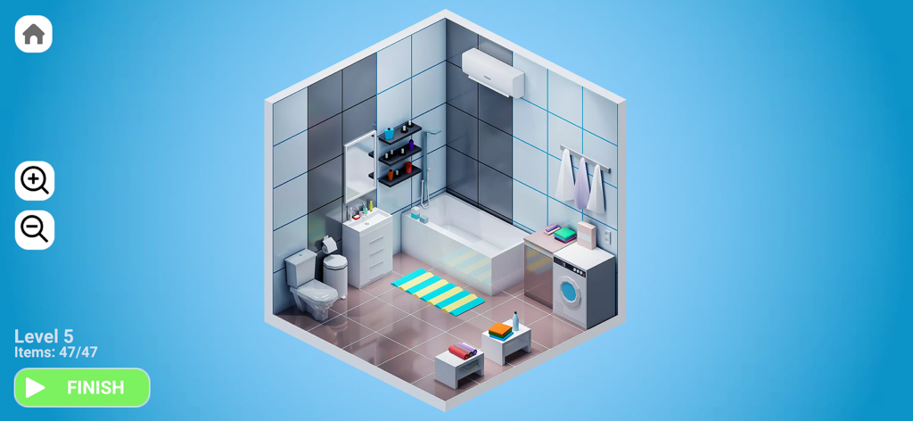 Interior Designer - Decor Life - インテリアデザイナー デコライフのレベル5でのアイソメトリック3Dバスルームデザインチャレンジ