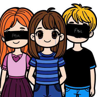 a trio of 2 girls and a boy