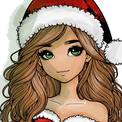 realistic christmas girl