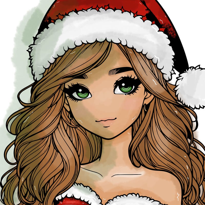 realistic christmas girl