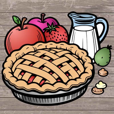 a pie of food