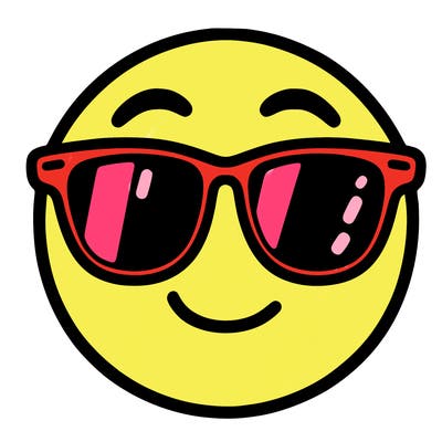 emoji with sunglasses