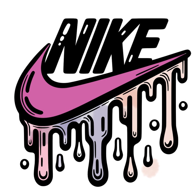 dripping nike logo