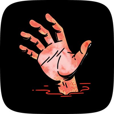 hand reaching out of darkness