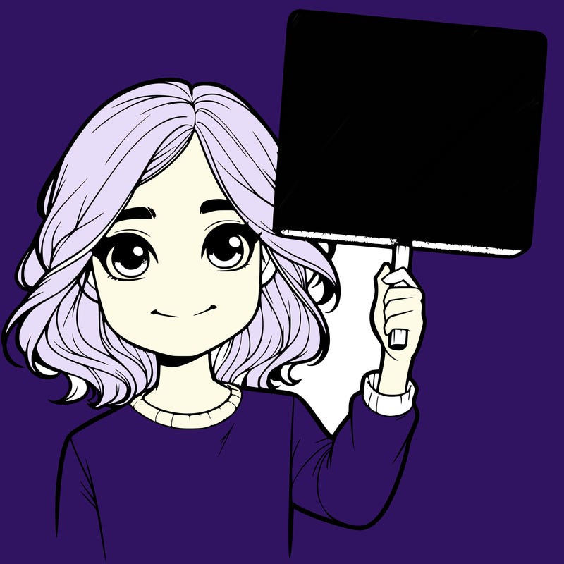 realistic girl holding up a sign