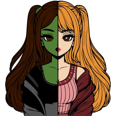 realistic girl split