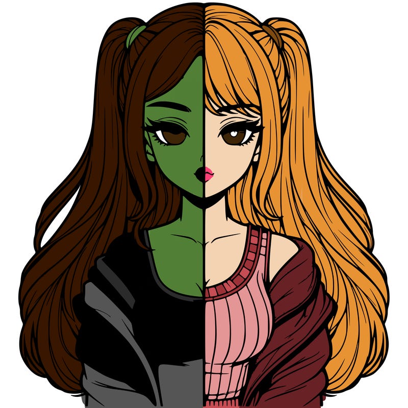 realistic girl split