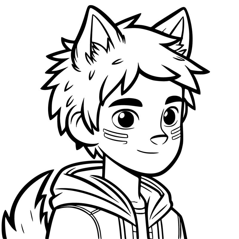 human boy with wolf ears