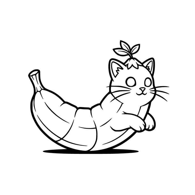 a banana kitten