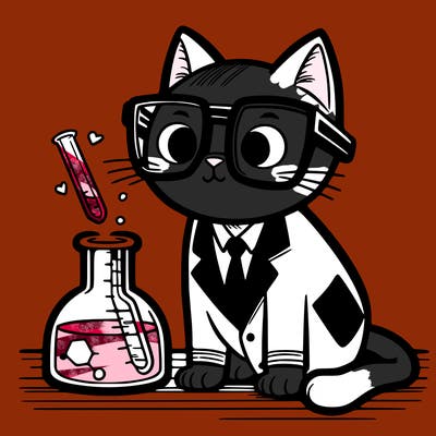 scientist cat