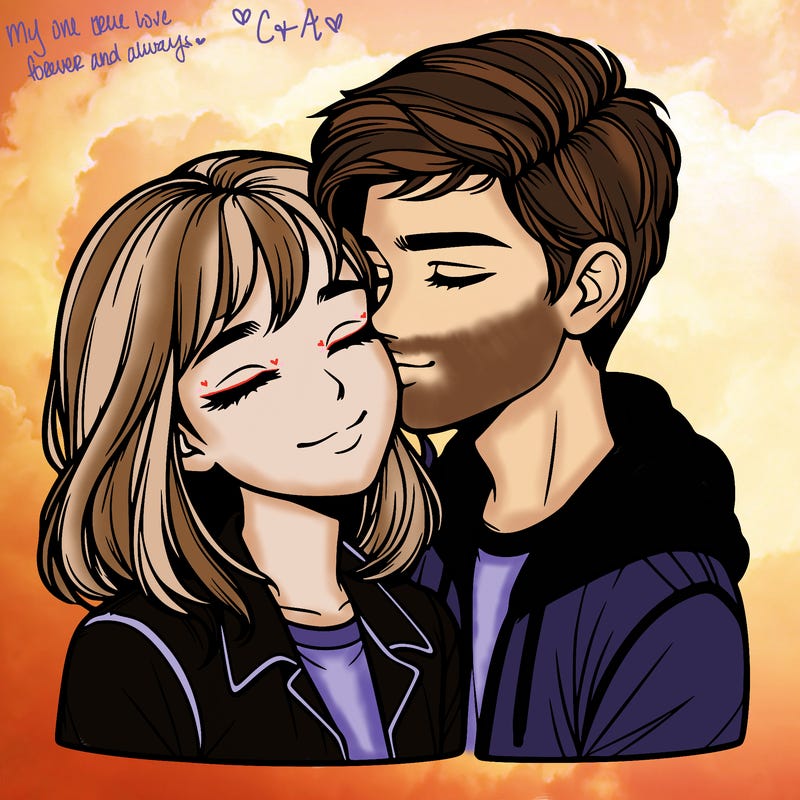 realistic girl and boy  love