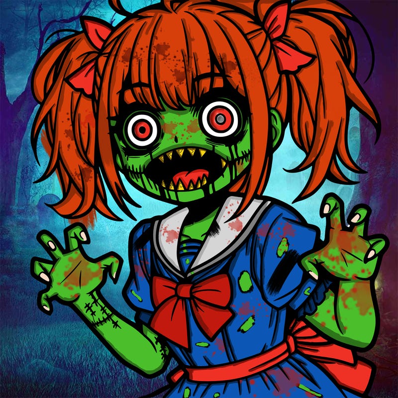 scary anime girl