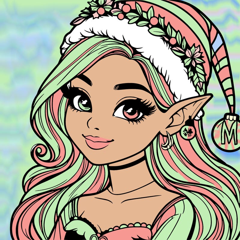 christmas girl elf realistic