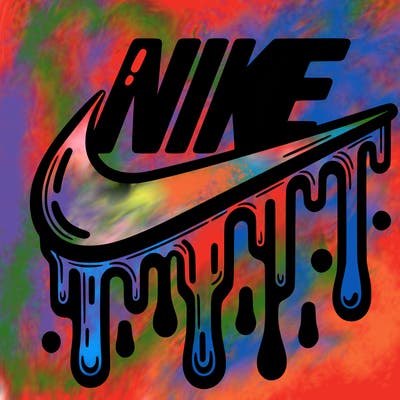 dripping nike logo