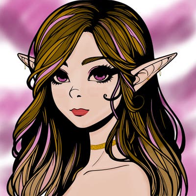 elf girl realistic dark fantasy