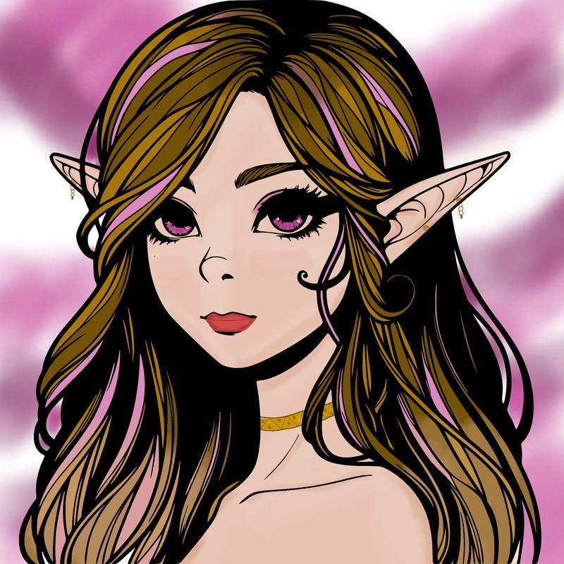 elf girl realistic dark fantasy