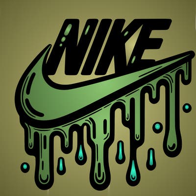 dripping nike logo