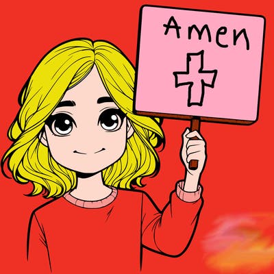 realistic girl holding up a sign